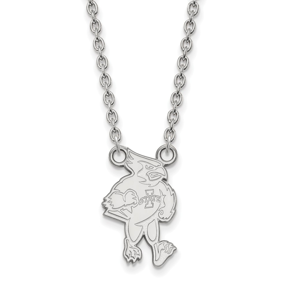 Sterling Silver Iowa State Mascot Pendant Necklace