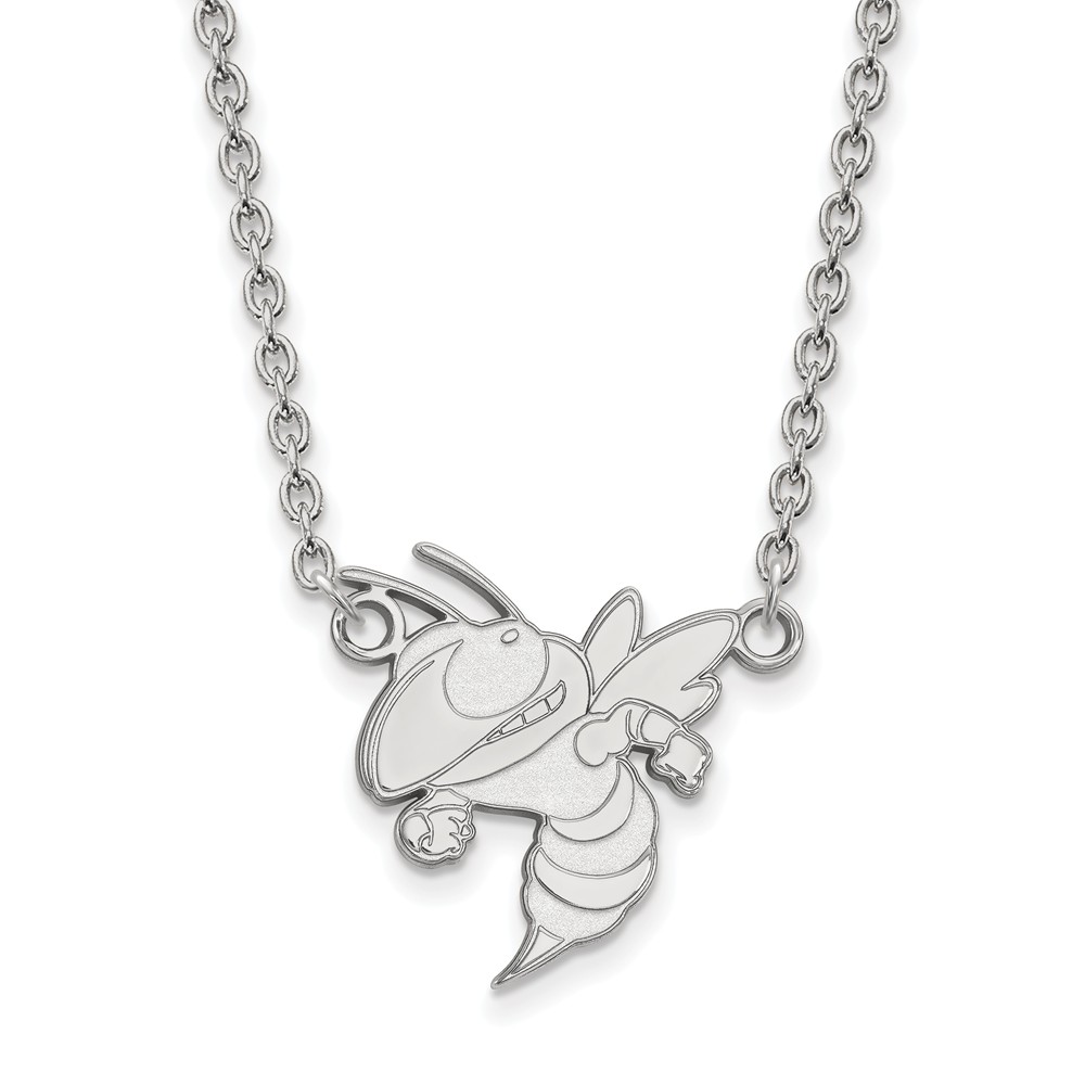 Sterling Silver Georgia Technology Mascot Pendant Necklace