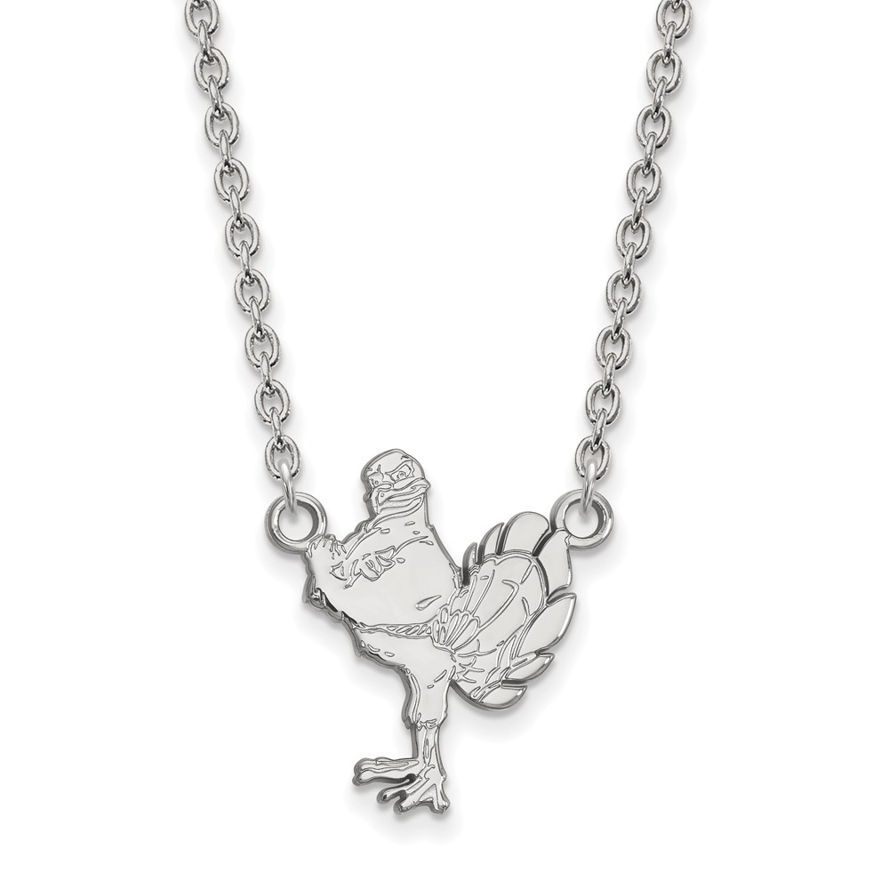 Sterling Silver Virginia Tech Mascot Pendant Necklace