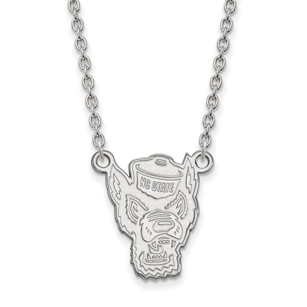 Sterling Silver North Carolina Mascot Pendant Necklace
