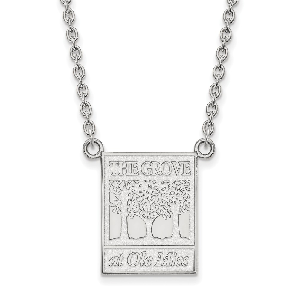 Sterling Silver U of Mississippi Pendant Necklace