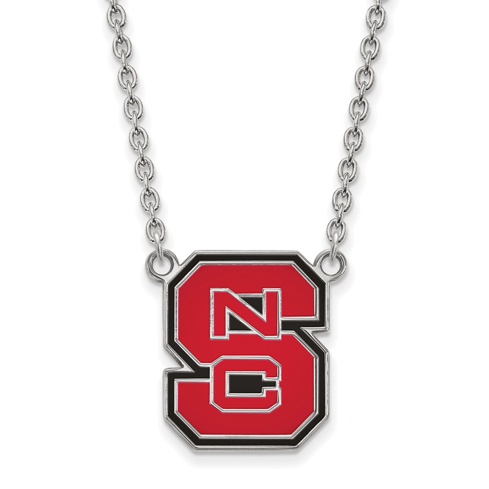 Sterling Silver North Carolina Enameled Pendant Necklace