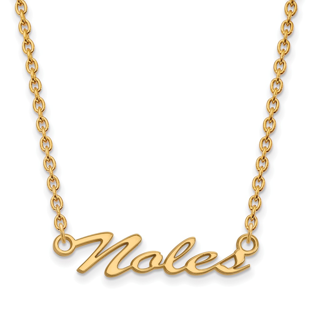 14k Gold Plated Silver Florida State Med Pendant Necklace