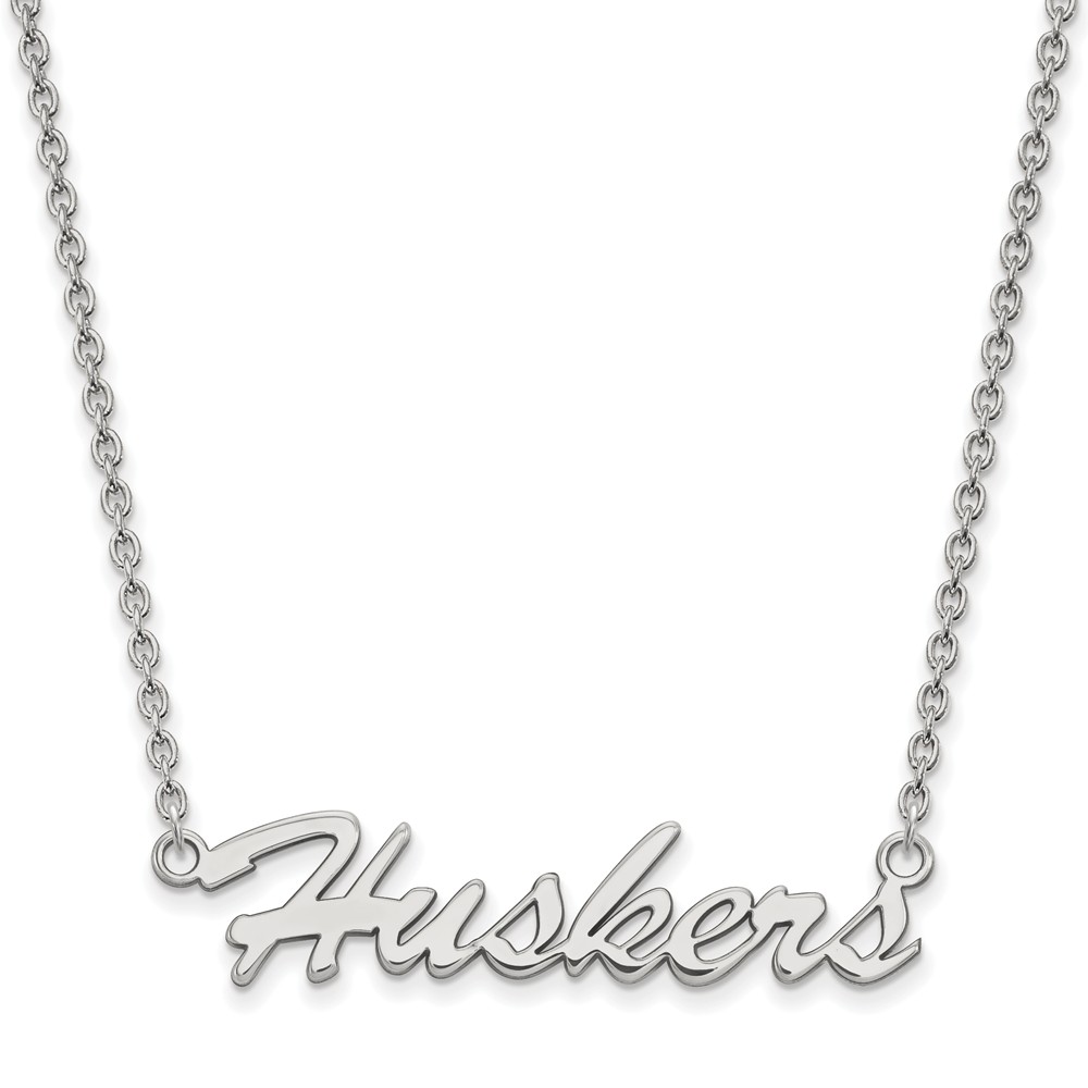 Sterling Silver U of Nebraska Pendant Necklace