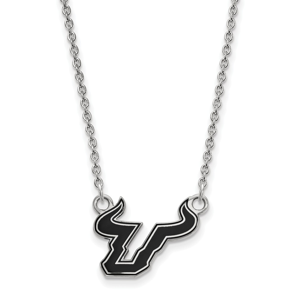Sterling Silver South Florida Enameled Pendant Necklace