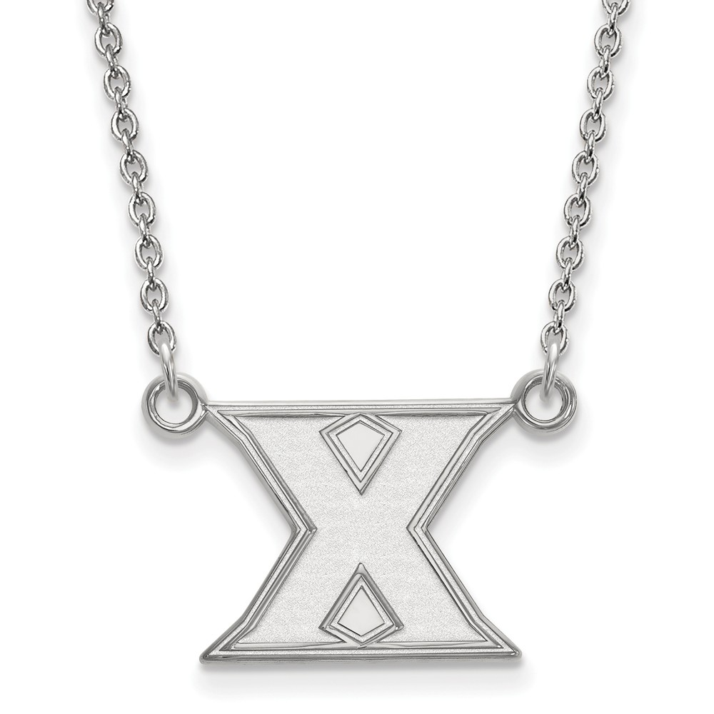 10k White Gold Xavier U Initial X Pendant Necklace