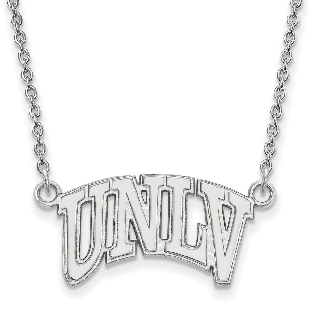 10k White Gold U of Nevada Las Vegas Pendant Necklace