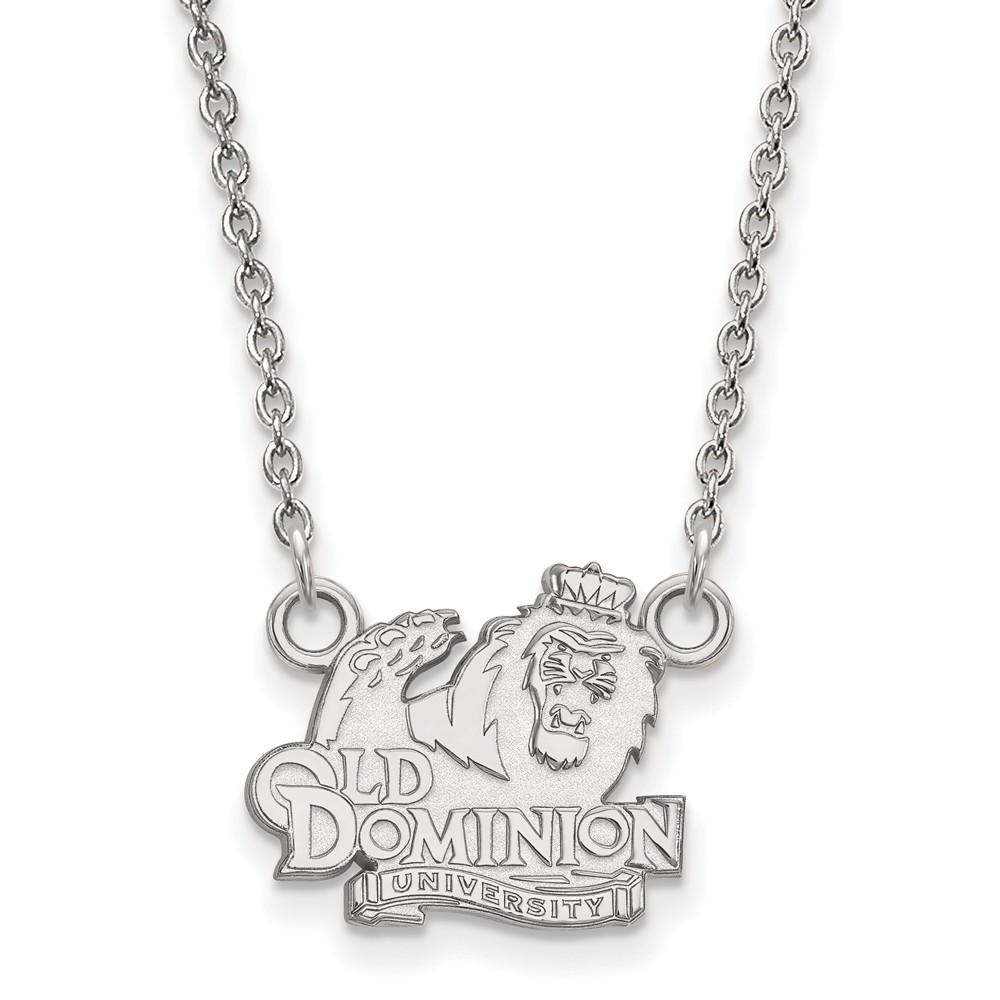 10k White Gold Old Dominion U Pendant Necklace