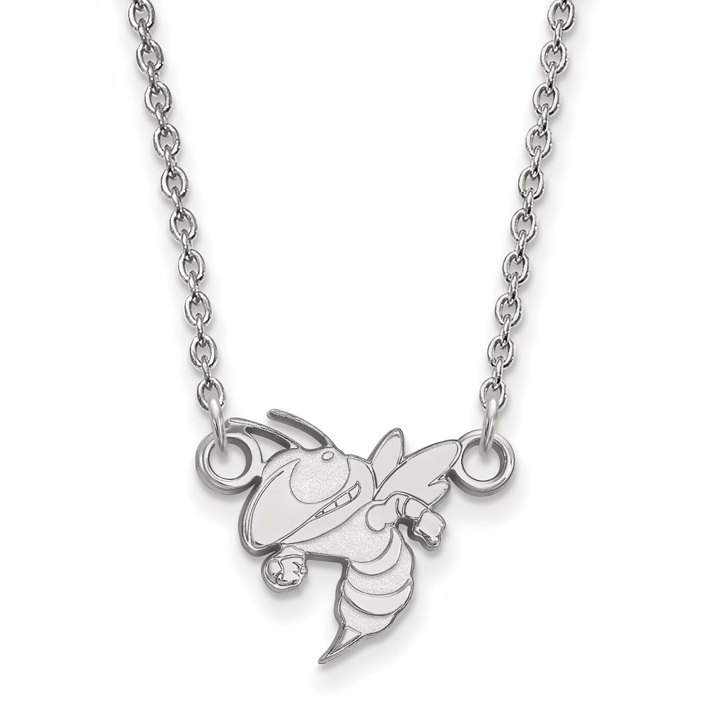 10k White Gold Georgia Technology Pendant Necklace
