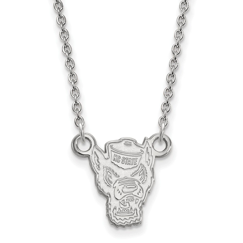 10k White Gold North Carolina Pendant Necklace