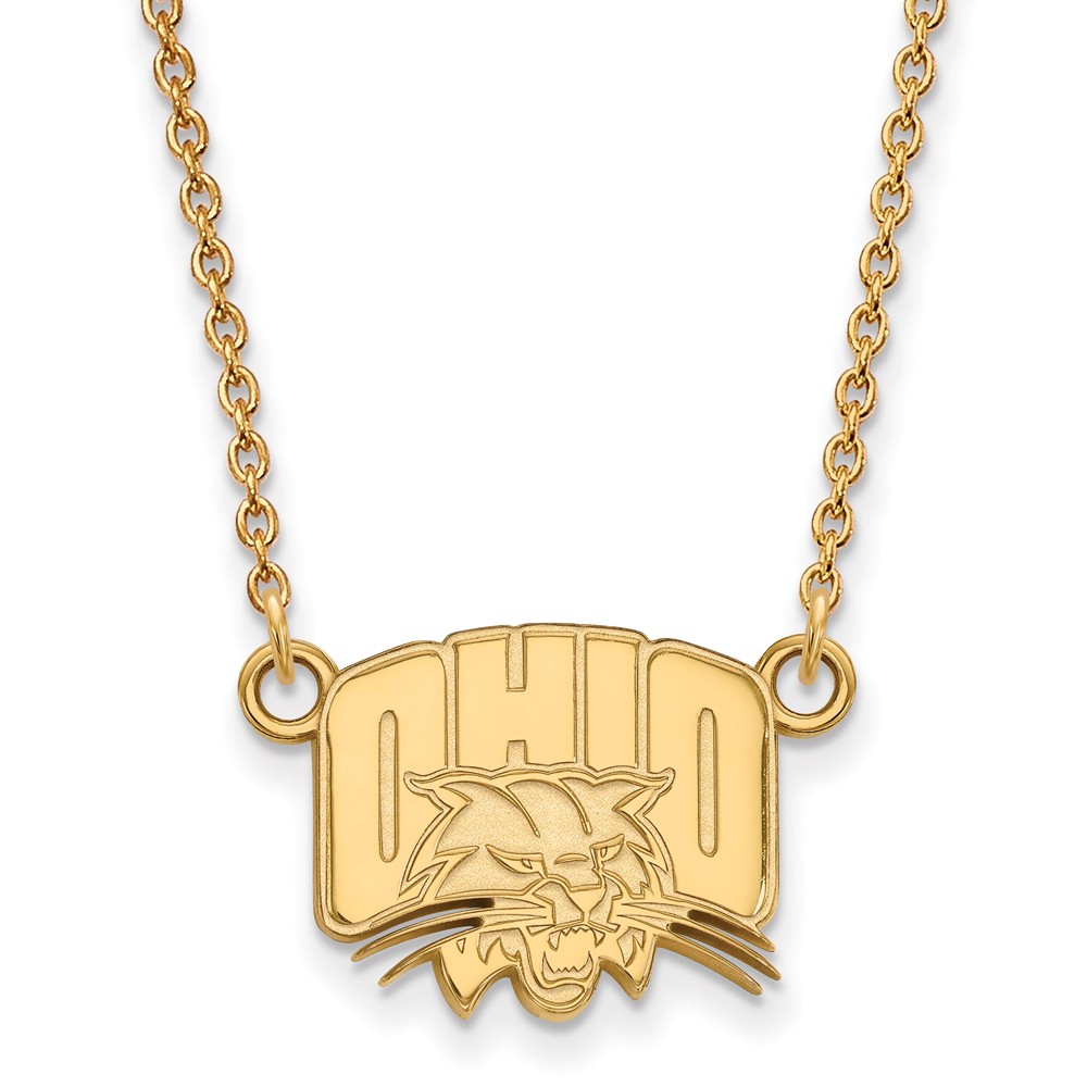 10k Yellow Gold Ohio U Pendant Necklace
