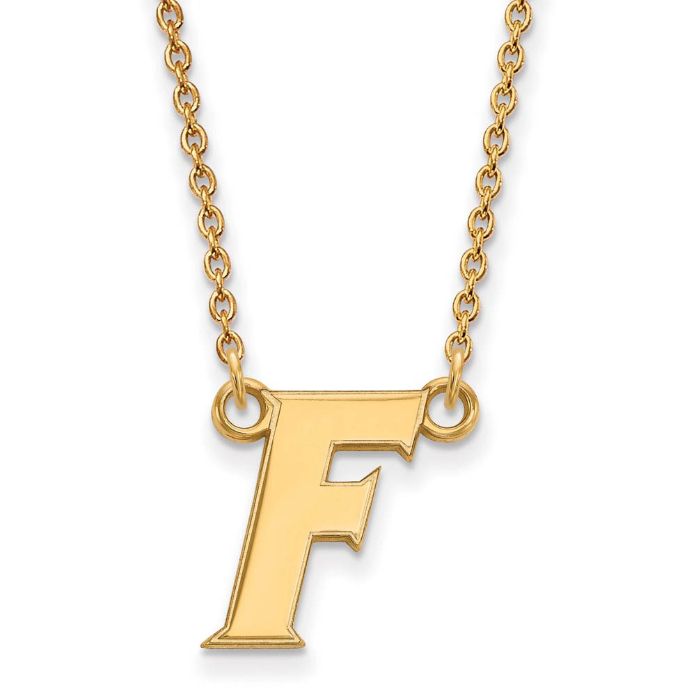 10k Yellow Gold U of Florida Initial F Pendant Necklace