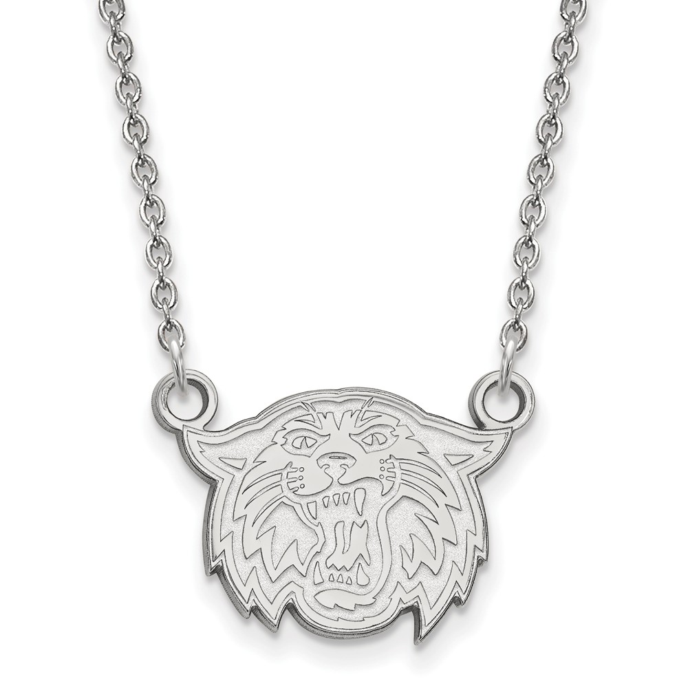 14k White Gold Villanova U Wildcat Pendant Necklace