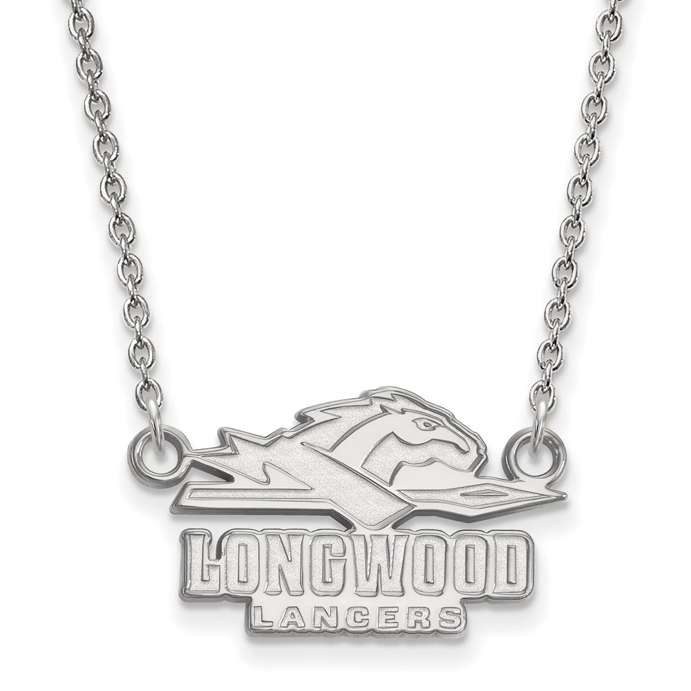 14k White Gold Longwood U Pendant Necklace