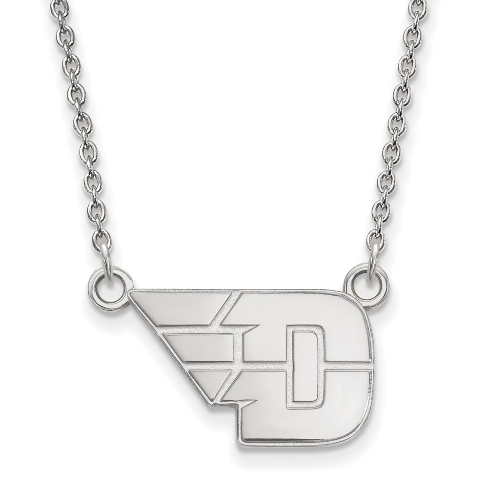 14k White Gold U of Dayton Pendant Necklace