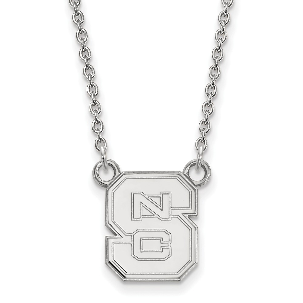 14k White Gold North Carolina 'NCS' Pendant Necklace