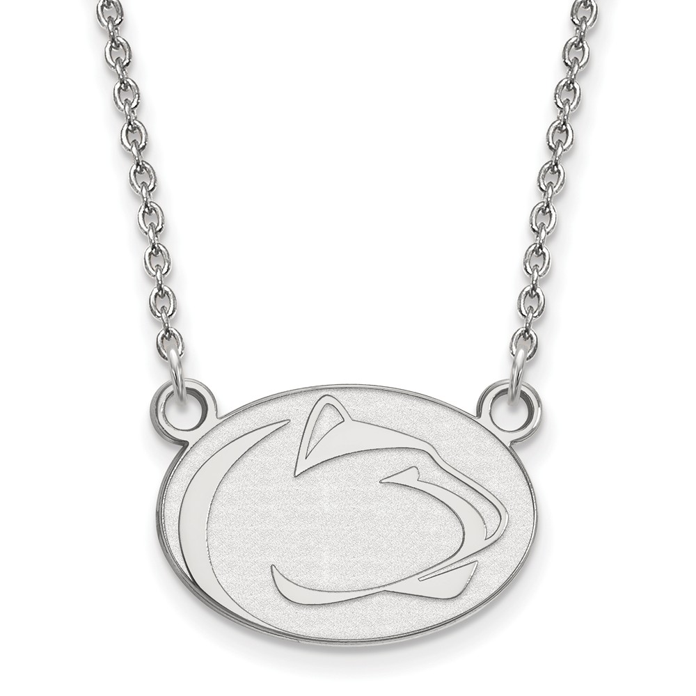 14k White Gold Penn State Pendant Necklace