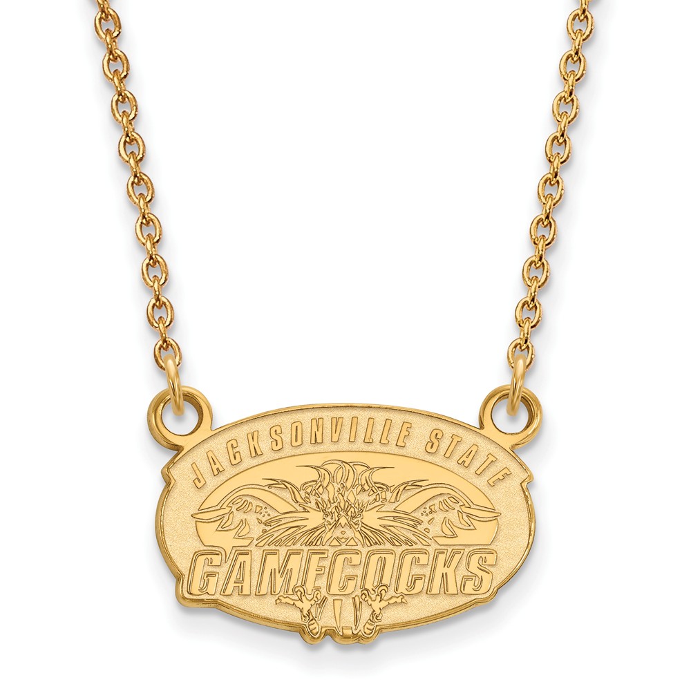 14k Yellow Gold Jacksonville State Pendant Necklace