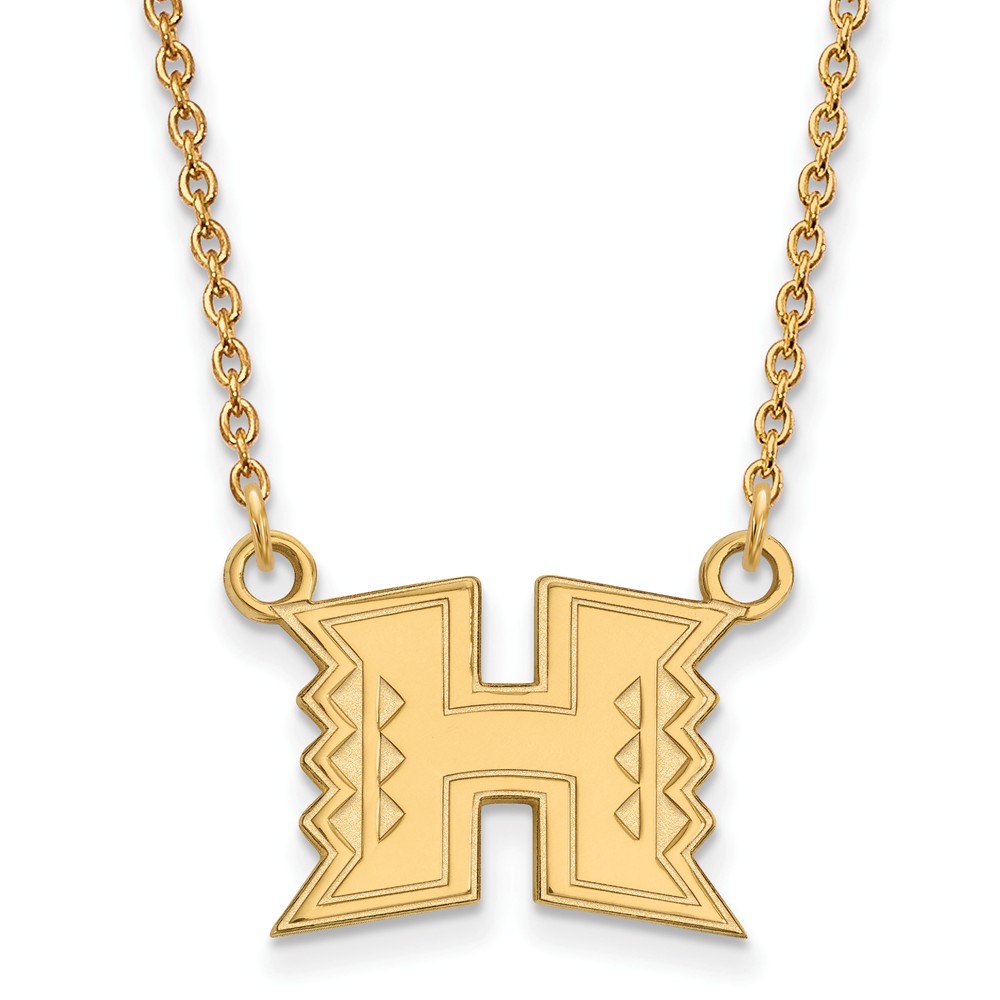 NCAA 14k Yellow Gold The U of Hawai&#039;i Small Pendant Necklace