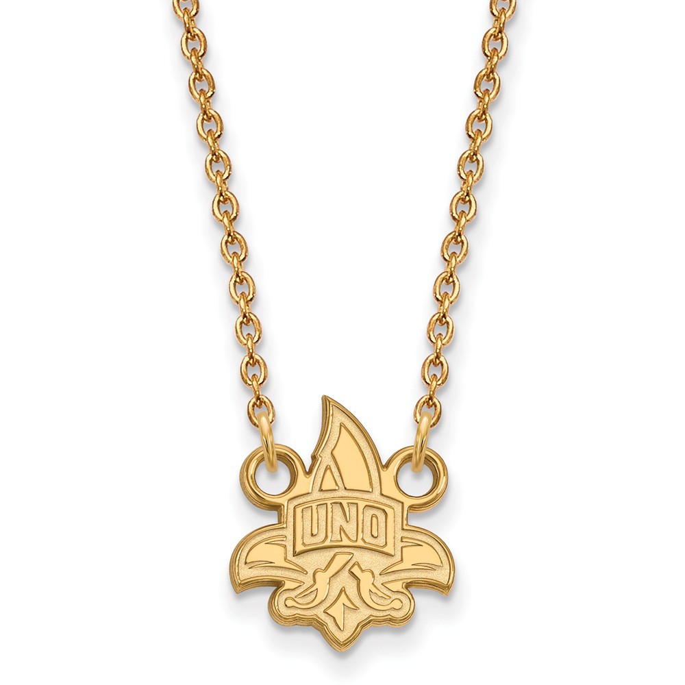 14k Yellow Gold U of New Orleans Pendant Necklace