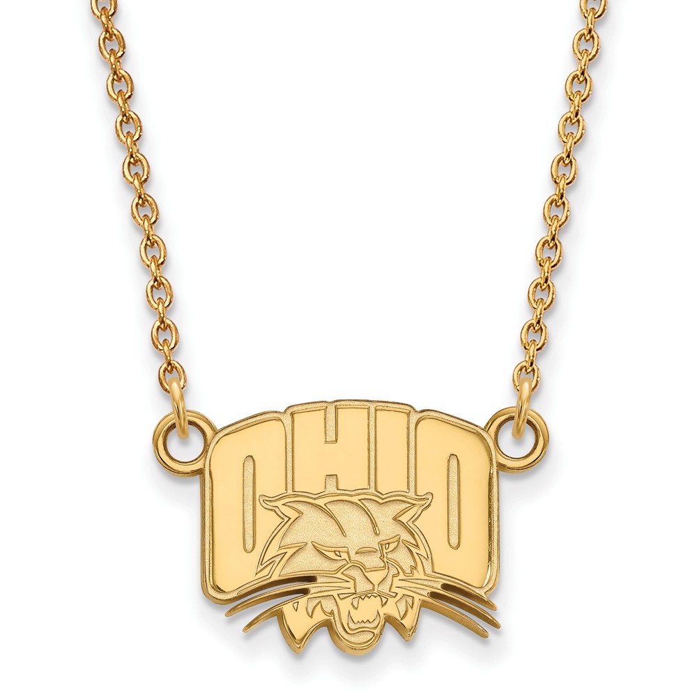 NCAA 14k Yellow Gold Ohio U Small Pendant Necklace