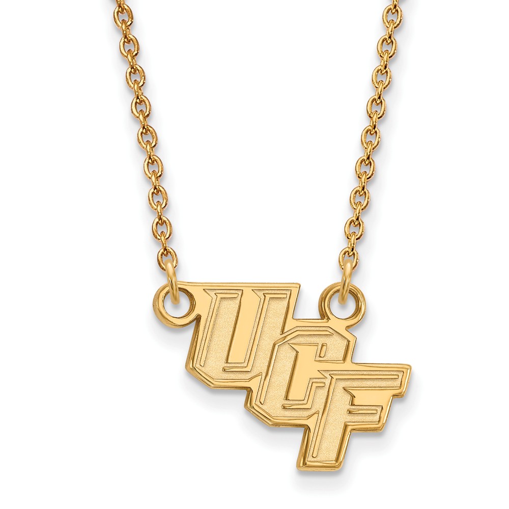 NCAA 14k Yellow Gold Central Florida Small Pendant Necklace