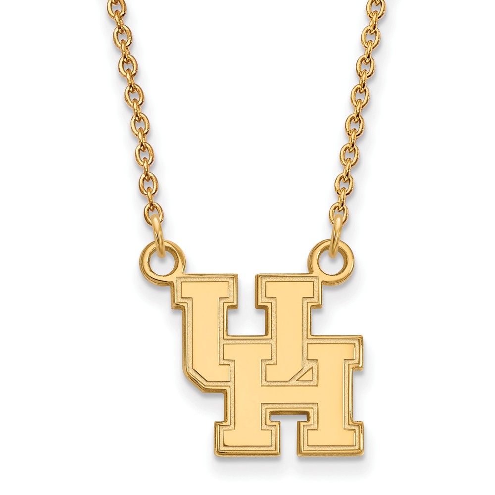 NCAA 14k Yellow Gold U of Houston Small Pendant Necklace