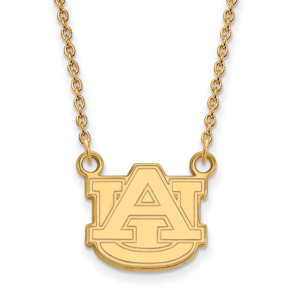 14k Yellow Gold Auburn U 'AU' Pendant Necklace
