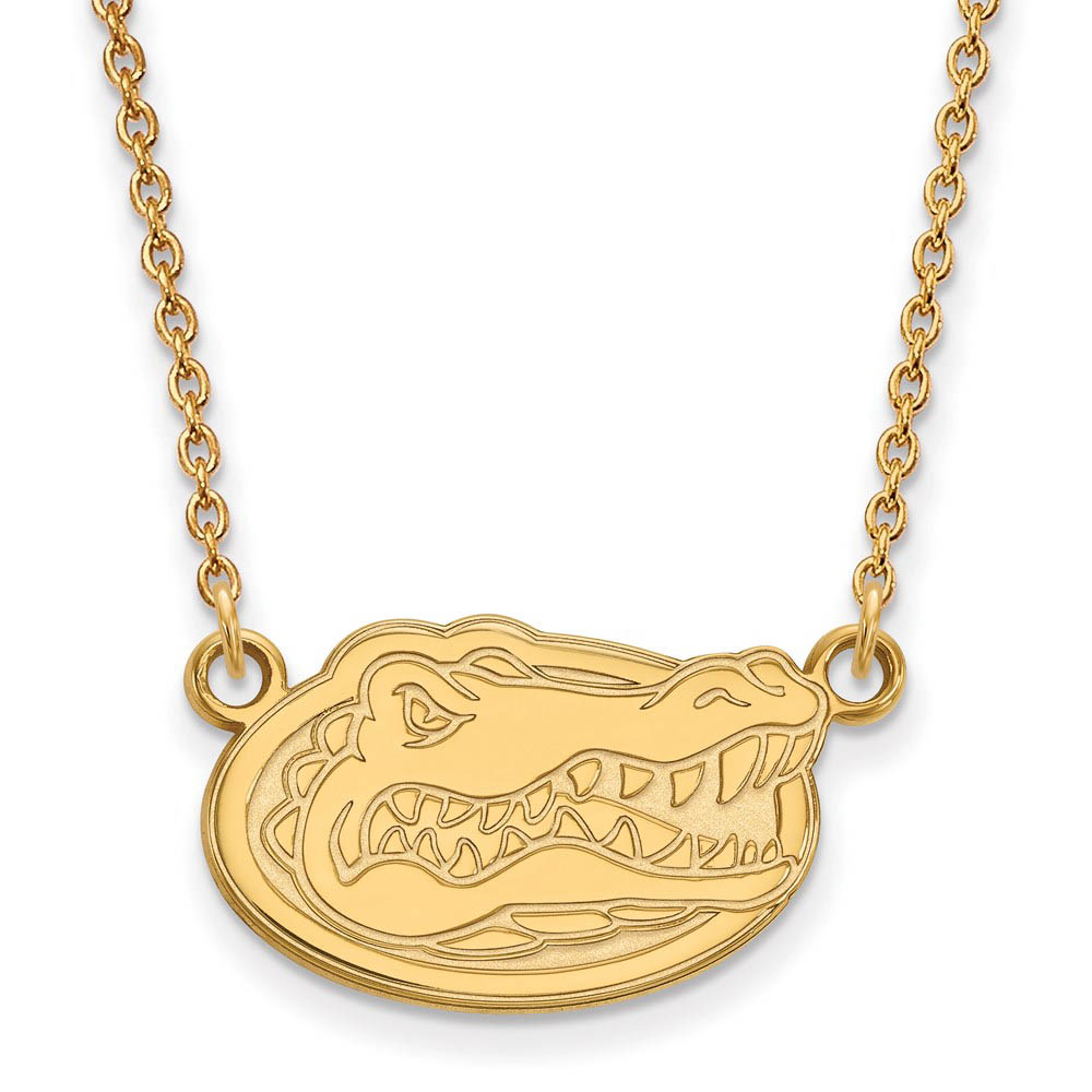 NCAA 14k Yellow Gold U of Florida Small Gator Pendant Necklace