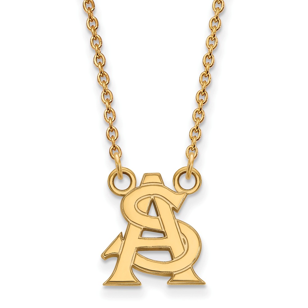 14k Yellow Gold Arizona State Pendant Necklace