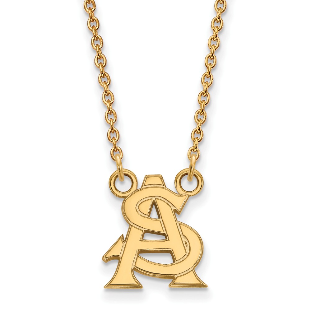 NCAA 14k Yellow Gold Arizona State Small Pendant Necklace