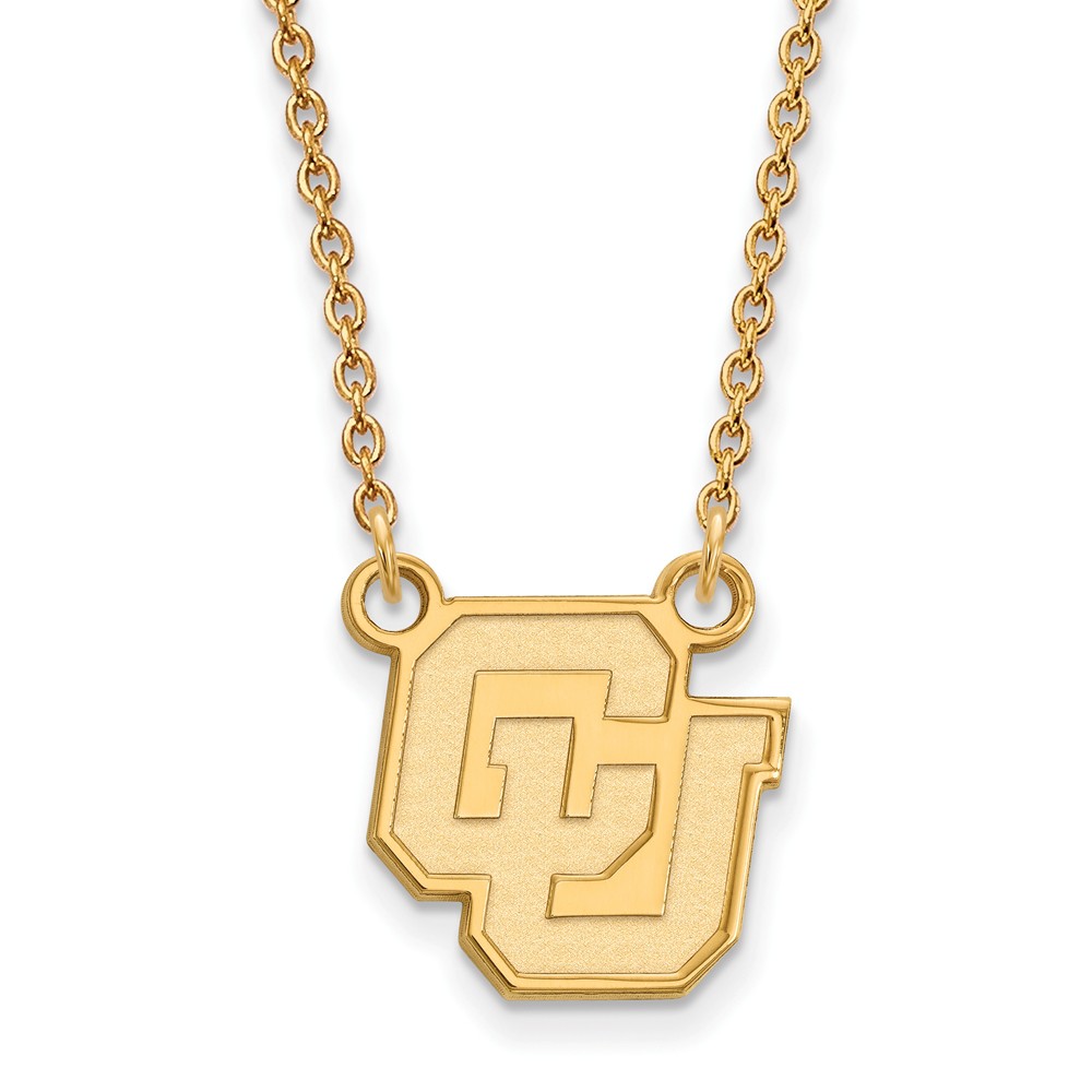 NCAA 14k Yellow Gold U of Colorado Small Pendant Necklace