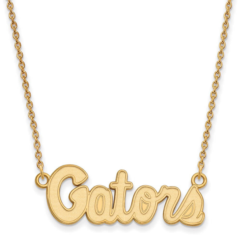 NCAA 14k Yellow Gold U of Florida Small Gators Pendant Necklace