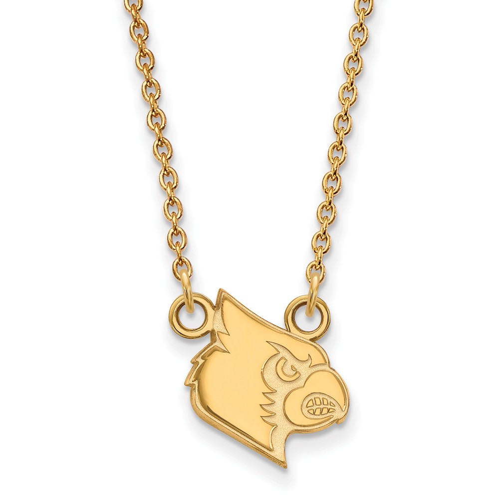 NCAA 14k Yellow Gold U of Louisville Small Pendant Necklace