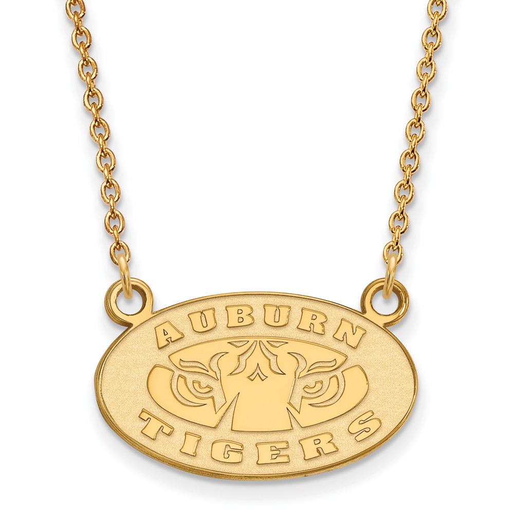 NCAA 14k Yellow Gold Auburn U Small Pendant Necklace