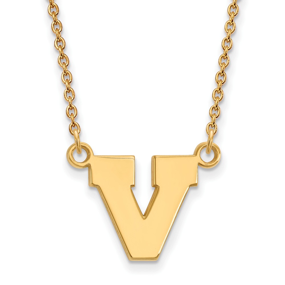 NCAA 14k Yellow Gold U of Virginia Small Pendant Necklace