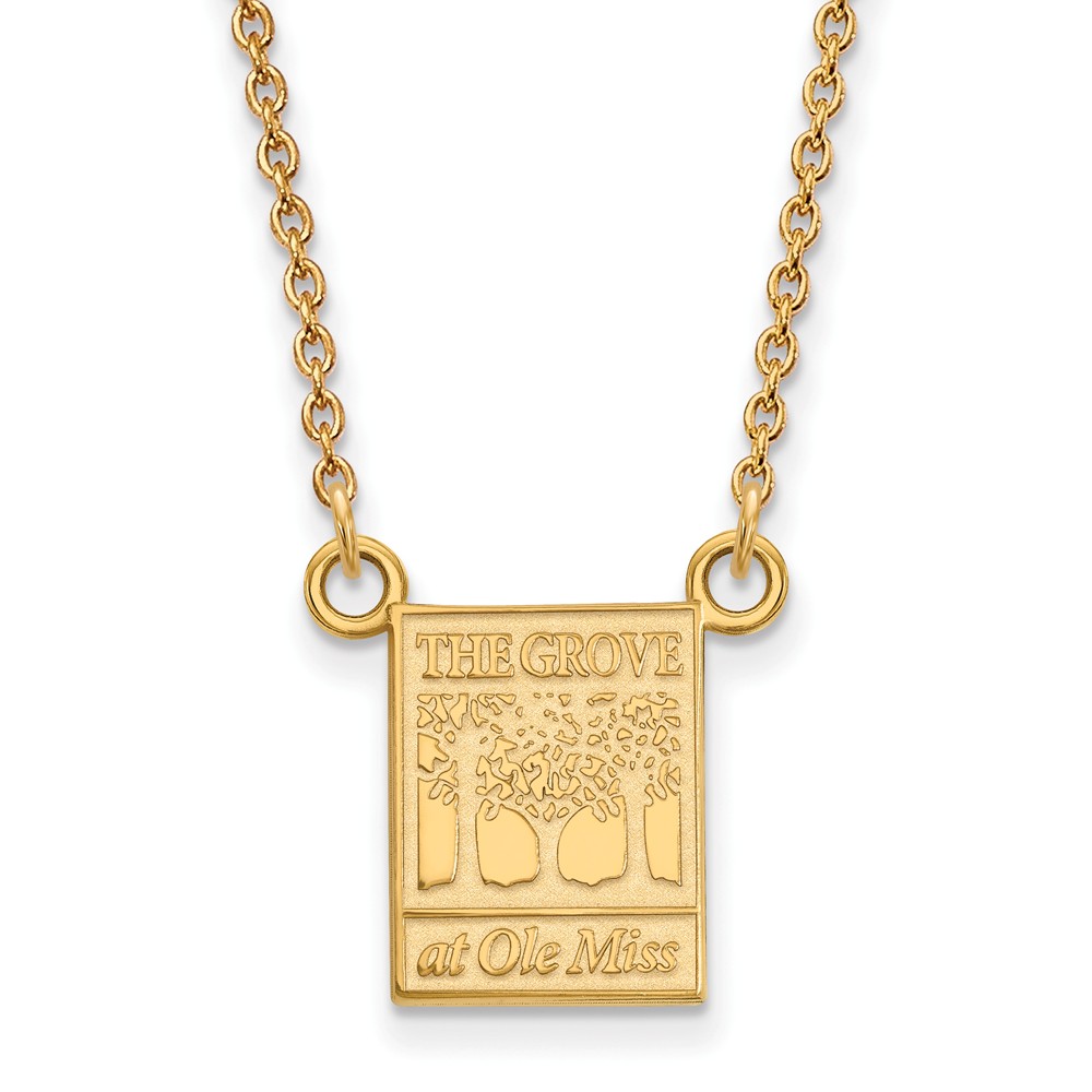 NCAA 14k Yellow Gold U of Mississippi Small Pendant Necklace