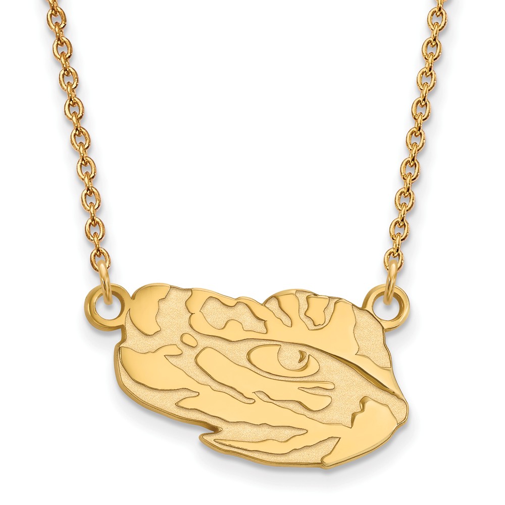 14k Yellow Gold Louisiana State Pendant Necklace