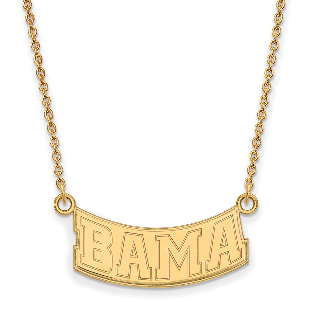 14k Yellow Gold U of Alabama Pendant Necklace