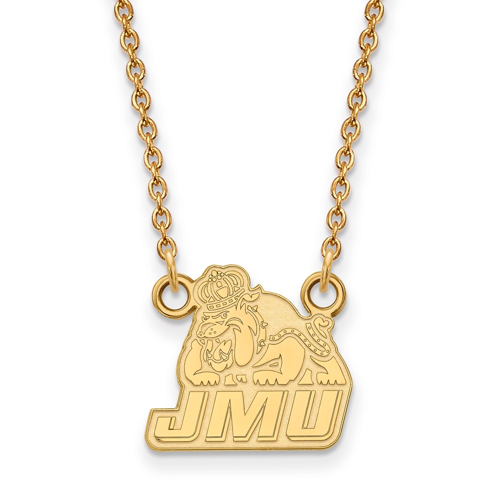 14k Gold Plated Silver James Madison U Pendant Necklace