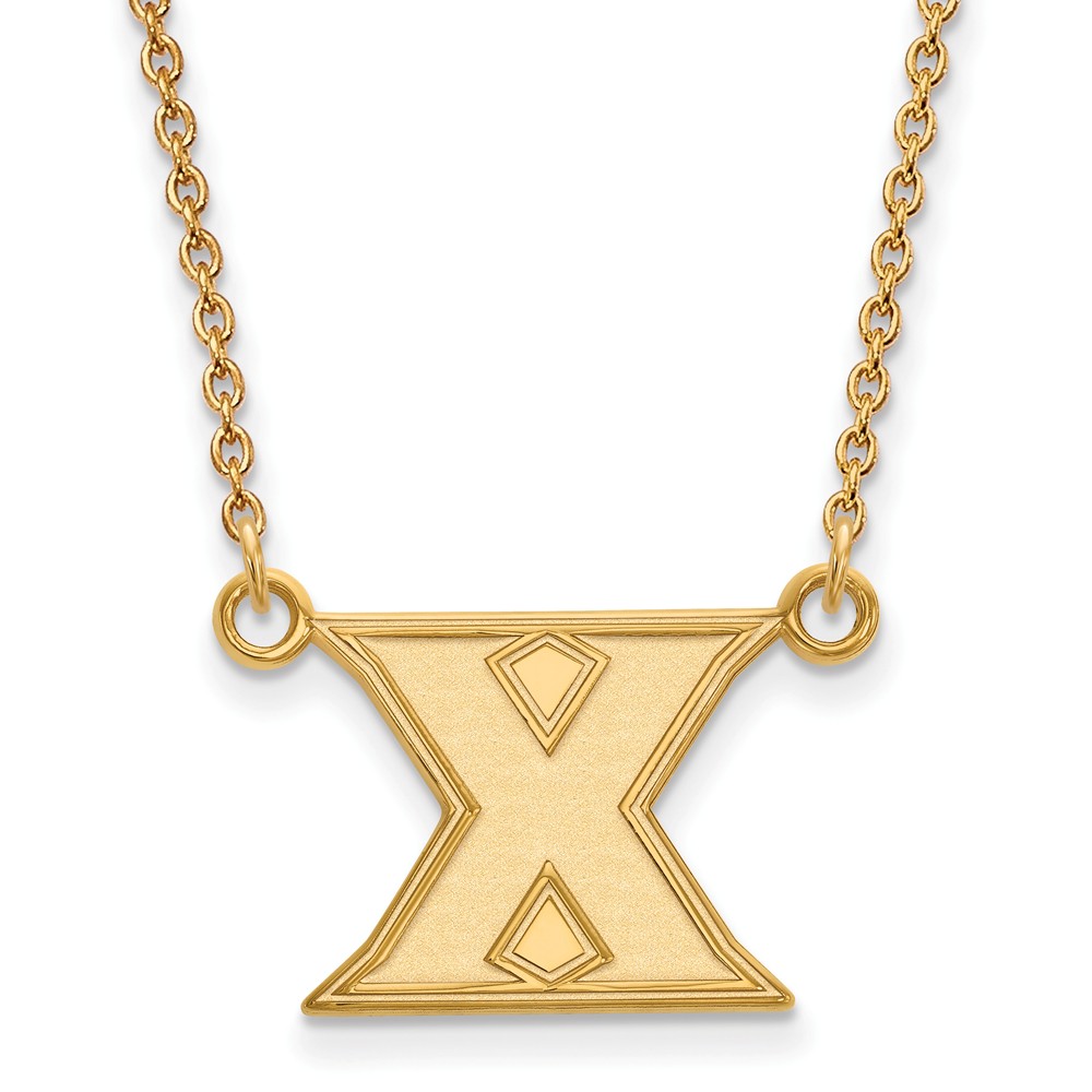 14k Gold Plated Silver Xavier U Initial X Pendant Necklace