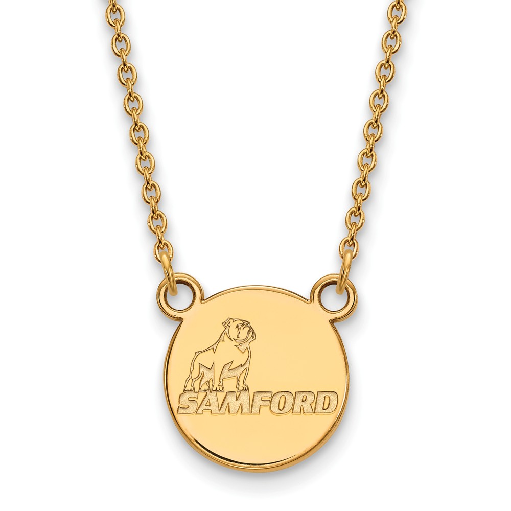14k Gold Plated Silver Samford U Pendant Necklace