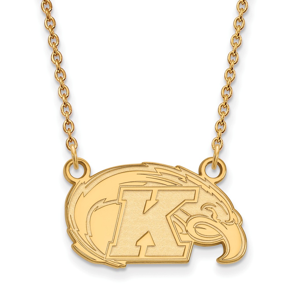 14k Gold Plated Silver Kent State Pendant Necklace