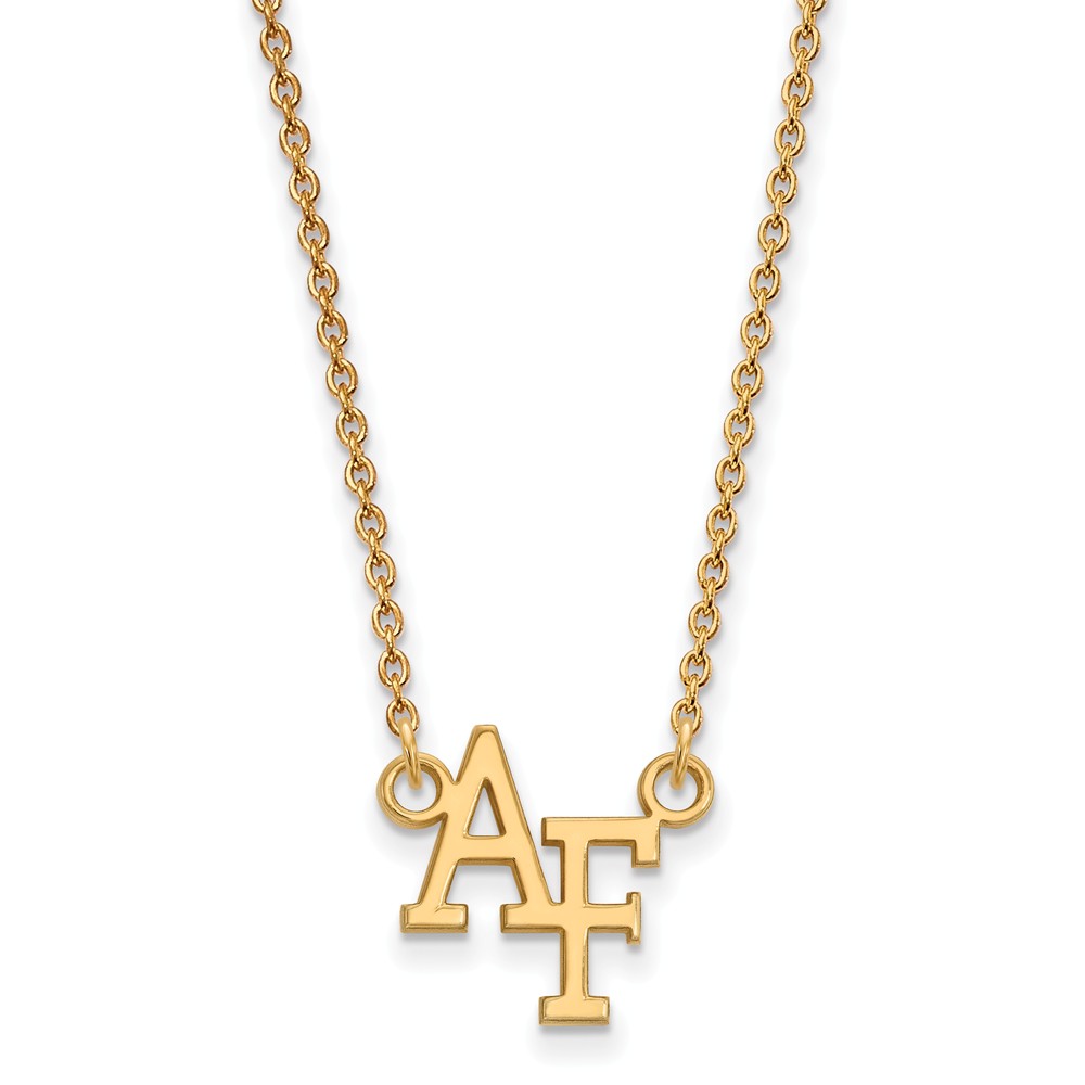 14k Gold Plated Silver Air Force Academy Pendant Necklace