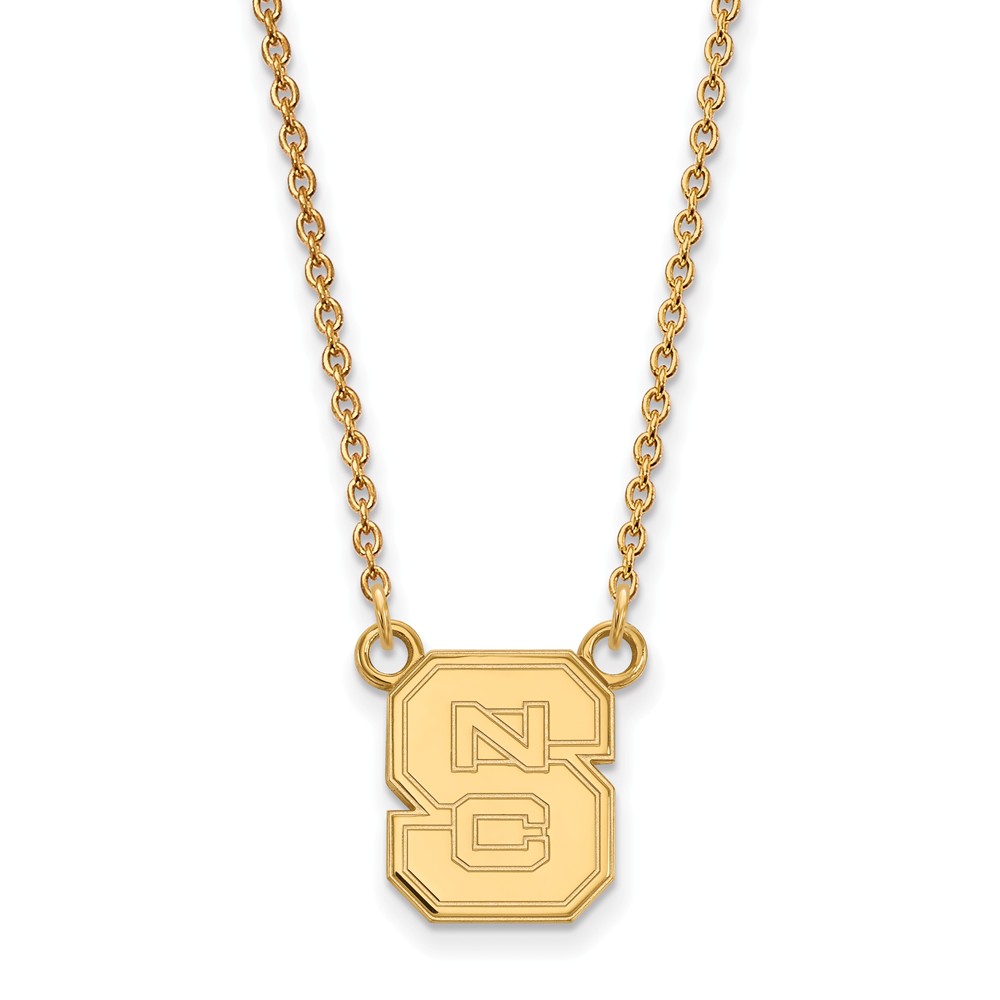 14k Gold Plated Silver North Carolina Sm 'NCS' Pendant Necklace