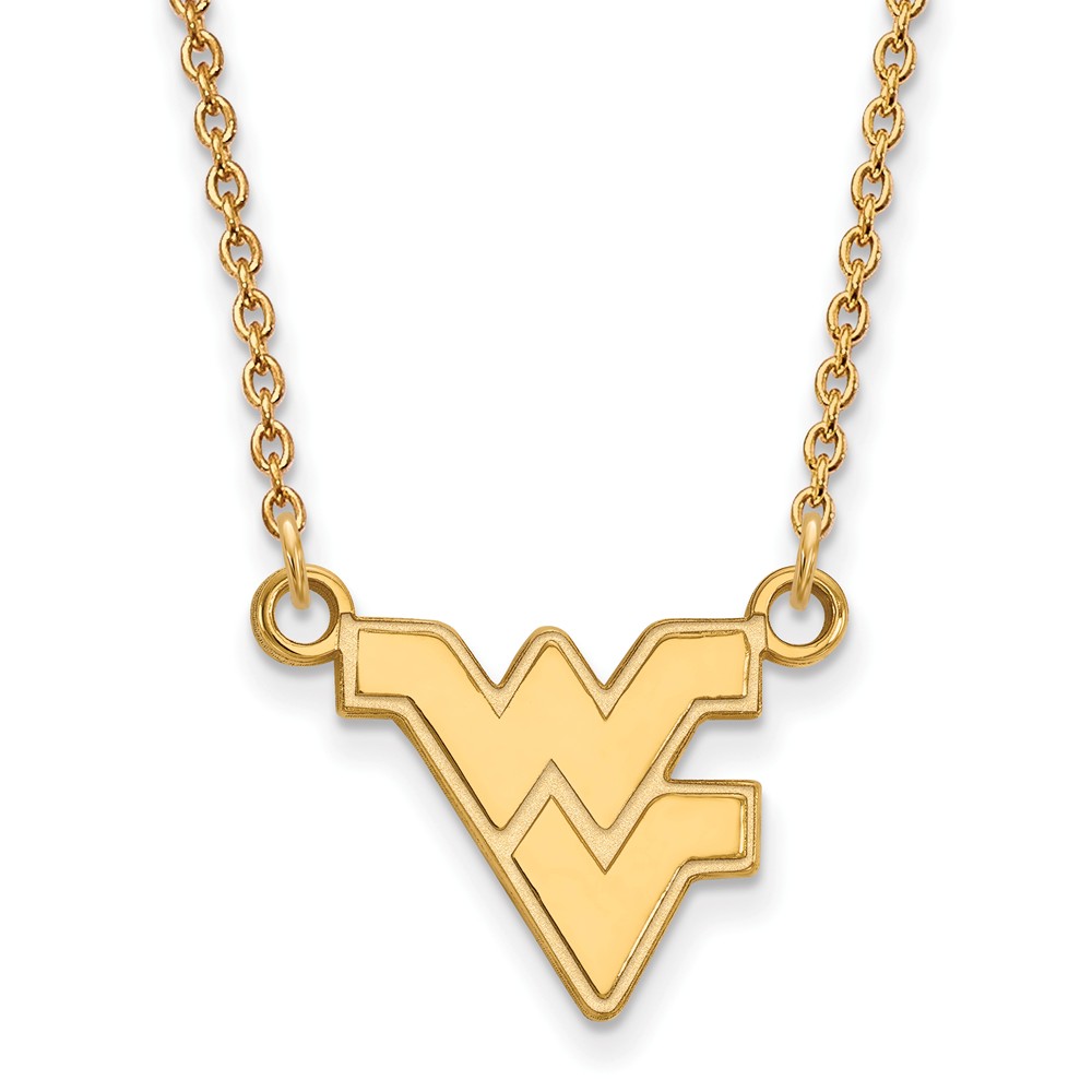14k Gold Plated Silver West Virginia U Pendant Necklace