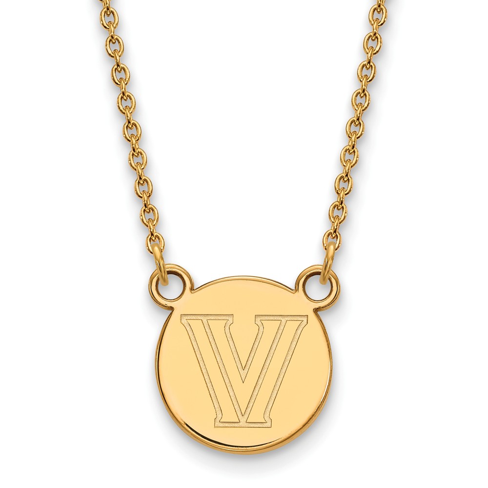 14k Gold Plated Silver Villanova U Disc Necklace