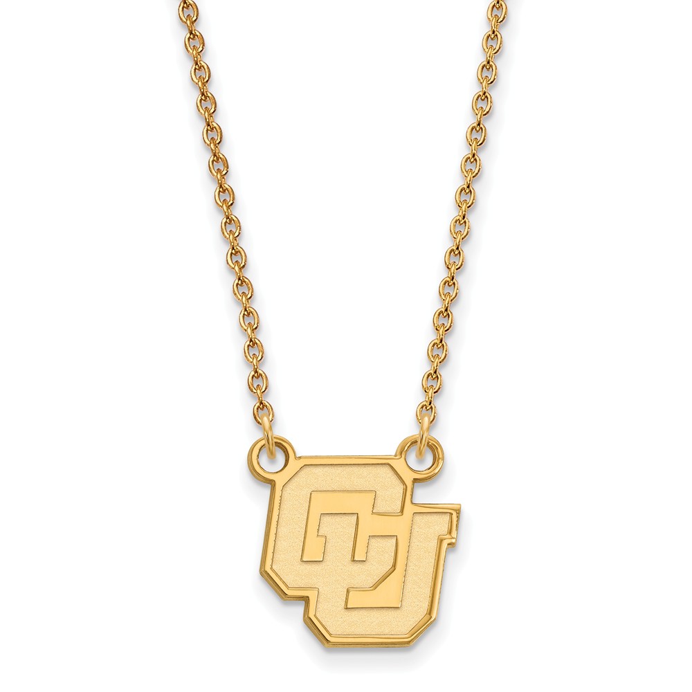 14k Gold Plated Silver U of Colorado Pendant Necklace