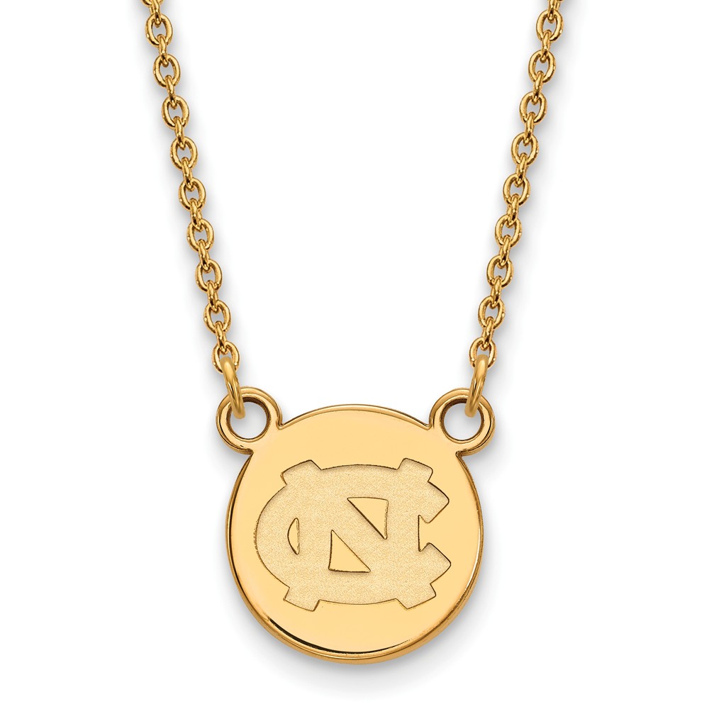 14k Gold Plated Silver North Carolina Disc Necklace