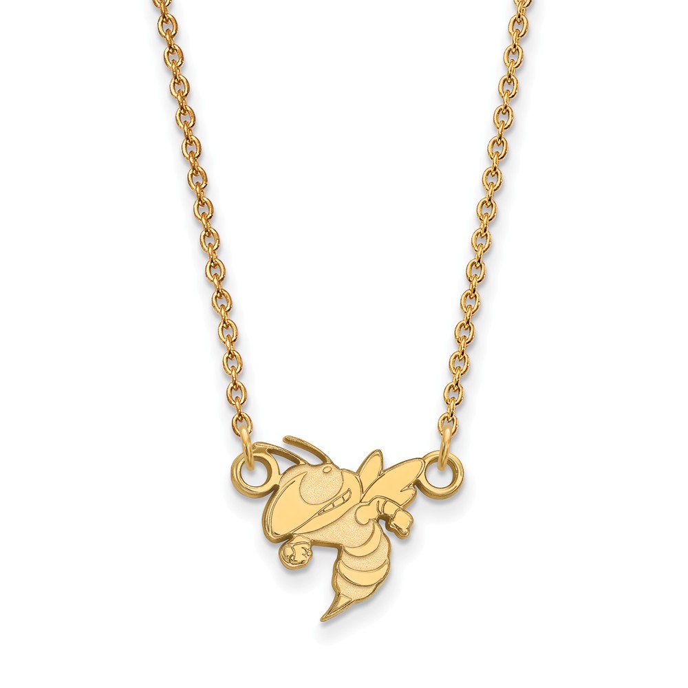 14k Gold Plated Silver Georgia Tech Pendant Necklace